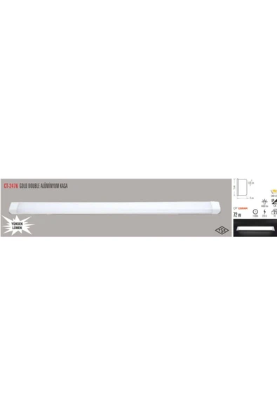Cata Ct-2476 72w Ledli Bant Armatür Beyaz ürün görseli 1