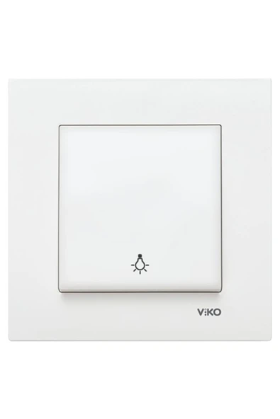 VİKO Karre Beyaz Light (AMPÜL İŞARETLİ) TEKLİ ANAHTAR DEĞİLDİR 1 ADET. ürün görseli 1