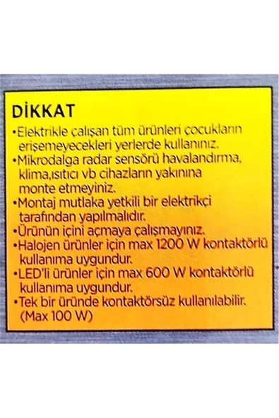 Cata Radar Sensör (1200W) - Resim 3