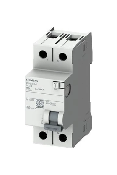 Siemens 5SV5312-6 2x25A 30mA KAÇAK AKIM RÖLESİ ürün görseli 1