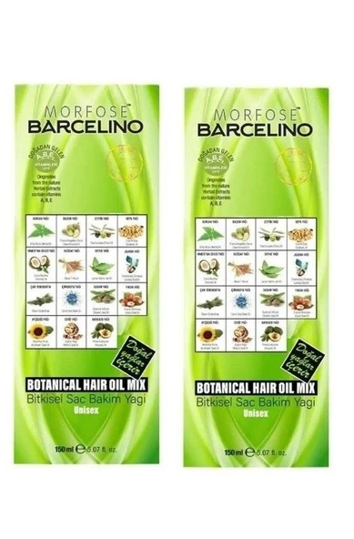 Morfose Barcelino Saç Bakım Yağı 150 ml X 2 ADET ürün görseli 1