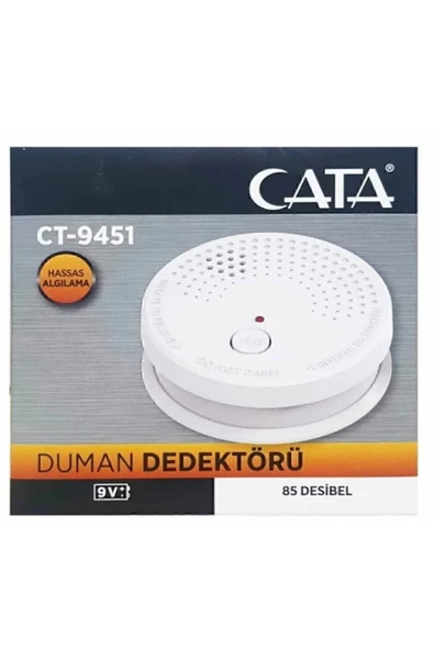 Cata Duman Dedektörü - Kablosuz Yangın Alarm Sensörü (Pil Hariç) ürün görseli 1