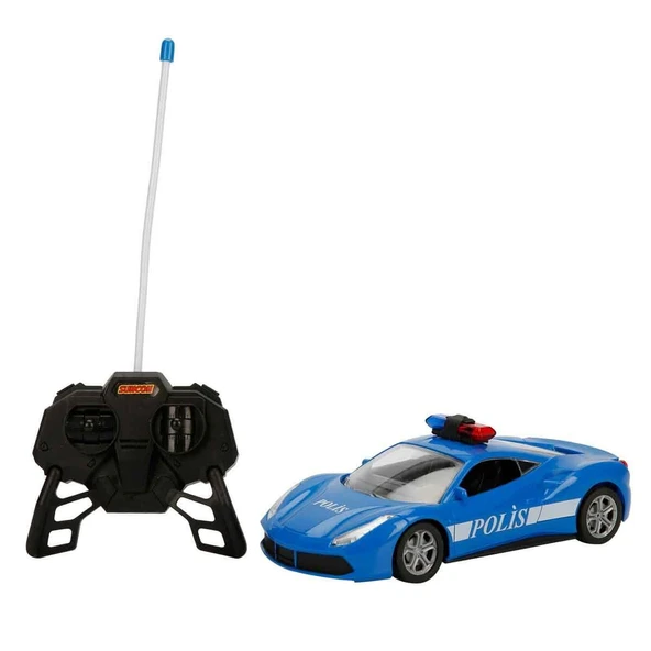 Suncon 1:20 Uzaktan Kumandalı Suncon Işıklı Polis Arabası 21 cm 33012 Mavi Ferrari ürün görseli 1
