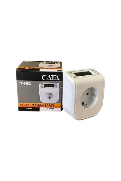 Cata Zaman Ayarlı Dijital Saatli Priz Ct-9182 ürün görseli 1