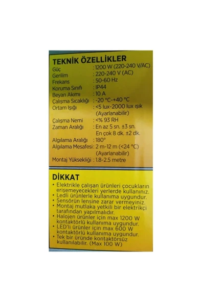Cata Ct-9240 180 Derece Sensör - Resim 2