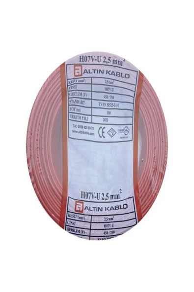 Altın Kablo 2.5mm NYA KABLO (kırmızı) ürün görseli 1
