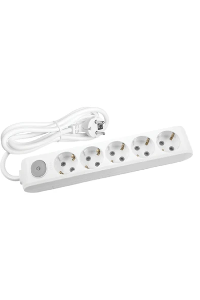 VİKO Ml-90117503 Multi-let 5li Anahtarlı Çocuk Korumalı Topraklı 3 Metre Kablolu Grup Priz ürün görseli 1