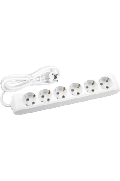VİKO Ml-90113605 Multi-let 6lı Priz Çocuk Korumalı Topraklı 5 Metre Kablolu Grup Priz ürün görseli 1
