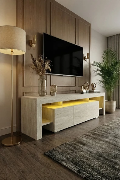 KALE LEDLİ TV ÜNİTESİ 200 CM - Resim 9