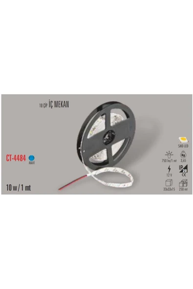 Cata Ct-4484 10ç Iç Mekan Mavi Led Şerit(5 Mt) ürün görseli 1