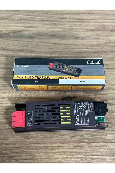 Cata CT-2574 ŞERİT LED TRAFOSU SLİM 5 AMPER 60 WATT ürün görseli 1