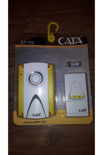 Cata Sarı Kablosuz Kapı Zili 102 - Resim 2