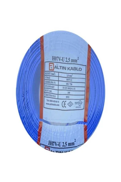 Altın Kablo 2.5mm NYA KABLO H07V-U 100Metre ürün görseli 1