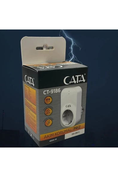 Cata Ct-9186 Tekli Akım Korumalı Priz - Resim 2