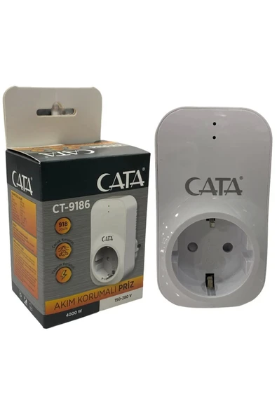 Cata Ct-9186 Tekli Akım Korumalı Priz ürün görseli 1