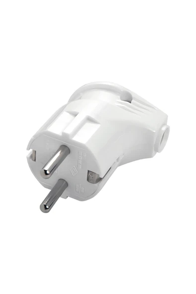 VİKO Monoblok Topraklı Erkek Fiş - Beyaz - 220 Volt - 90304200 ürün görseli 1