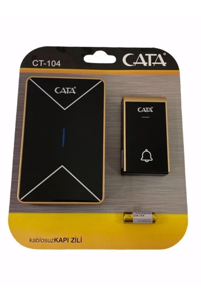 Cata Lüx Model Led Işıklı Kablosuz Uzaktan Kumandalı Kapı Zili Ct-104 ürün görseli 1