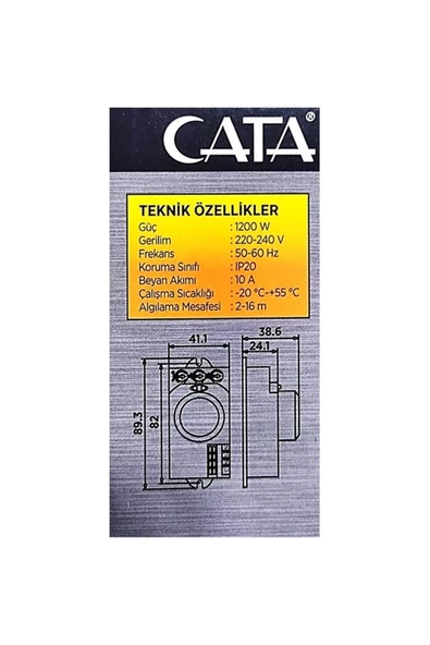 Cata Radar Sensör (1200W) - Resim 2