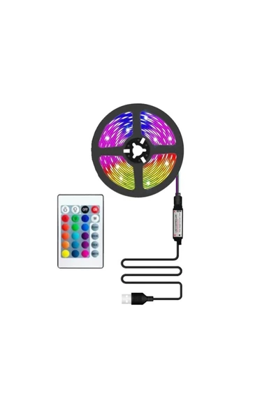 Cata Ct-4566 Tv Arkası Usb Rgb Şerit Led Set 3 Metre Tak Çalıştır ürün görseli 1