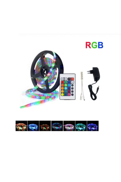 Cata Ct-4557 Rgb Şerit Led Seti ( 5 Mt Rgb Led 3 Renk + Trafo + Rgb Kumanda ) ürün görseli 1
