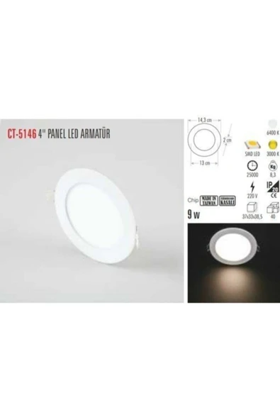 Cata Led Panel 9w Ct-5146 ürün görseli 1