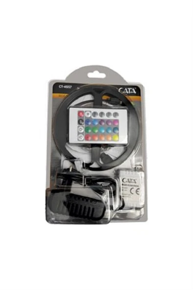 Cata Ct-4557 Rgb Şerit Led Seti ( 5 Mt Rgb Led 3 Renk + Trafo + Rgb Kumanda ) ürün görseli 1