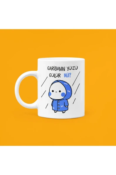 UUR STORE Garibanın Yüzü Gülür Mü Baskılı Kupa Bardak ürün görseli 1
