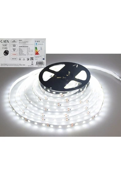 Cata 3 Çipli Şerit Led Beyaz Işık Iç Mekan 5 (TRAFO HARİÇ FİYATTIR)(PİLLİ DEĞİL) 12v Trafo Ile Çalışır ürün görseli 1