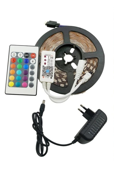 Cata Rgb Şerit Led Seti (5 Metre Rgb Led 352 Renk + Trafo + Rgb Kumanda) ürün görseli 1
