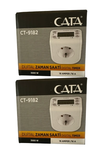 Cata CT-9182 3680W 16 Amper Dijital Zaman Saati (2 Adet) ürün görseli 1