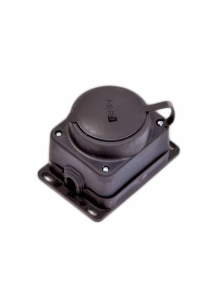 NE-AD 4003 KAUÇUKLU DUVAR PRİZ 1*16 A ürün görseli 1