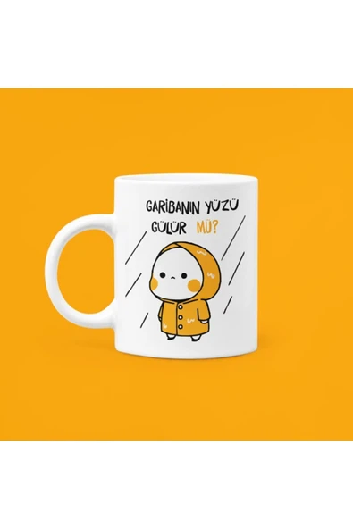 UUR STORE Garibanın Yüzü Gülür Mü Baskılı Kupa Bardak ürün görseli 1