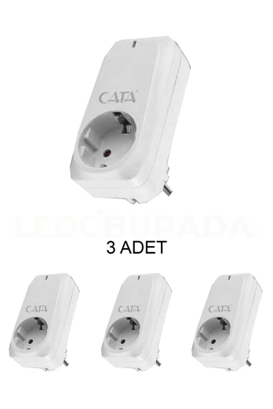 Cata Ct-9186 Priz Regülatör Akım Koruma - 3’lü Paket ürün görseli 1