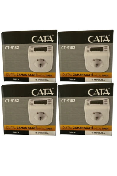Cata CT-9182 3680W 16 Amper Dijital Zaman Saati (4 Adet) ürün görseli 1