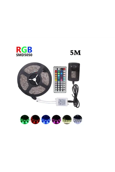 Cata Rgb Şerit Led Seti 5m 15 Renk + Trafo + Kumanda Ct-4558 ürün görseli 1