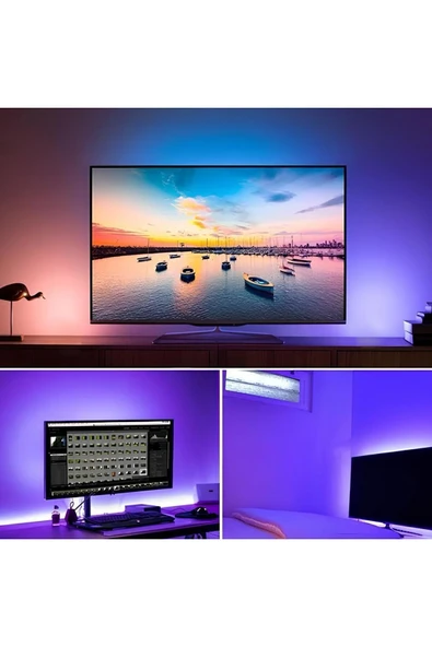 Cata CT-4566 Televizyon Arkası RGB Şerit Led Seti ( USB ) 3 mt. kumandalı ürün görseli 1