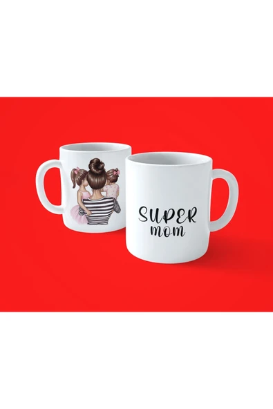 hesaplisiburada Super Mom Kız Annelerine Özel Baskılı Kupa Bardak ürün görseli 1