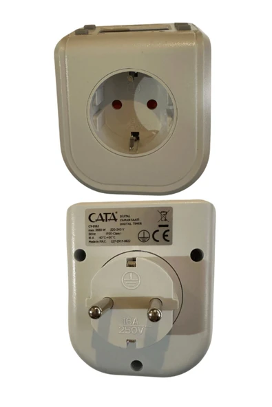 Cata CT-9182 3680W 16 Amper Dijital Zaman Saati Priz ürün görseli 1