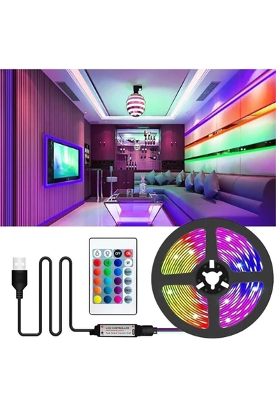 Cata CT-4566 RGB TV Arkası LED Şerit Set 3 Metre USB Girişli Uzaktan Kumandalı Ambiyans Aydınlatma ürün görseli 1