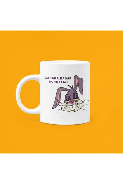 UUR STORE Zabaha Kadar Burdayız Baskılı Kupa Bardak ürün görseli 1