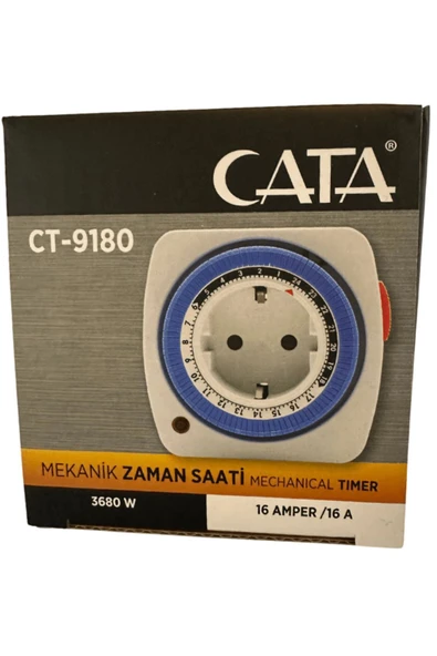 Cata CT-9180 3680W 16 Amper Mekanik Zaman Saati ürün görseli 1