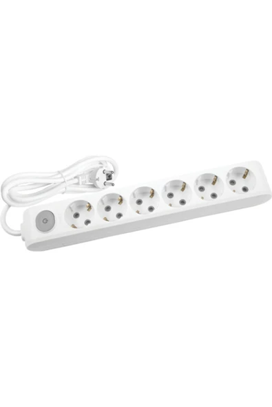 VİKO Ml-90117603 Multi-let 6lı Anahtarlı Çocuk Korumalı Topraklı 3 Metre Kablolu Grup Priz ürün görseli 1
