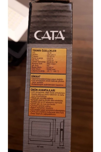 Cata Led Projektör Beyaz Ct 4657 30w - Resim 5