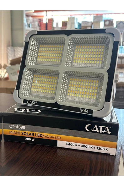 Cata Ct-4698 Miami Solar Led Projektör (YENİ SOLAR PANEL VE PİL ÖMRÜ GÜÇLENDİRİLMİŞ) ürün görseli 1