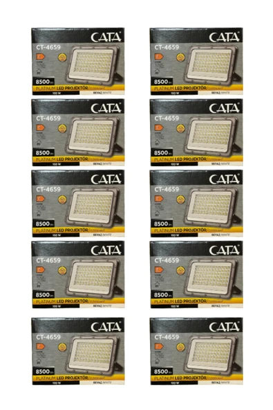 Cata CT-4659 100W 6500K (Beyaz Işık) Led Projektör (10 Adet) ürün görseli 1
