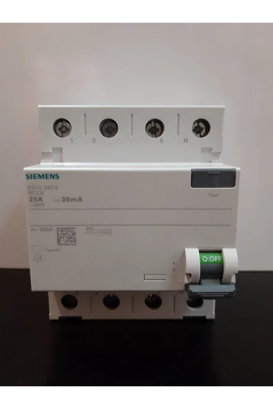 Siemens Sıemens 4 X 25 Amper Kaçak Akım Rölesi 30ma (5sv4342-0) ürün görseli 1