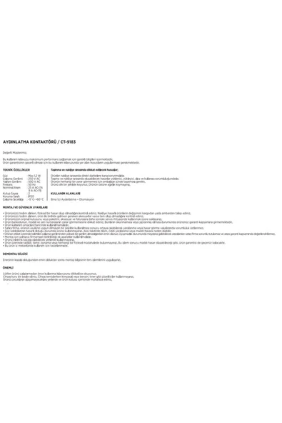Cata Ct-9183 Sessiz Kontaktör - Resim 3