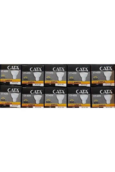 Cata Ct-4215 10 Adet Beyaz 7w Led Ampul (gu10) (beyaz) ürün görseli 1