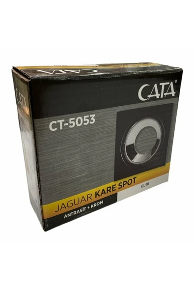 Cata JAGUAR (SİYAH-PLATİN) KARE DEKORATİF BOŞ KASA ürün görseli 1