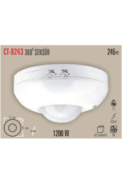 Cata ct-9243 360 sensör ürün görseli 1